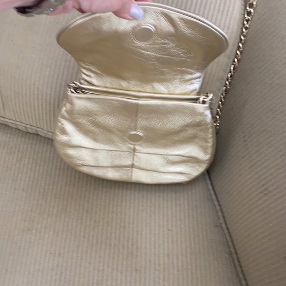 Gold crossbody bag with magnetic closure, like new - Picture 2 of 5